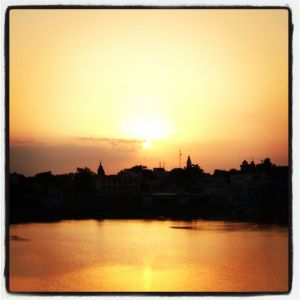 Pushkar by sunset