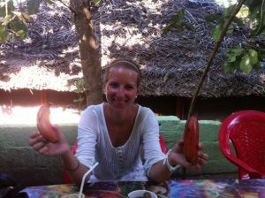 hier gibt's sogar rote Bananen