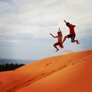 Fotosession in den roten Sanddünen