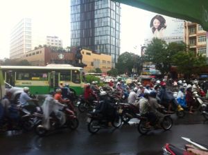 Normaler Alltag auf den Strassen von HCMC
