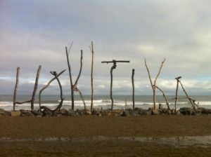 Am Strand von Hokitika fand eine Skulpturenwettbewerb statt
