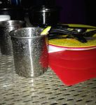 Ein weiterer Besucher - ein junger grüner Laubfrosch