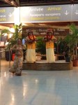 Musikalische Begrüssung am Flughafen in Papeete