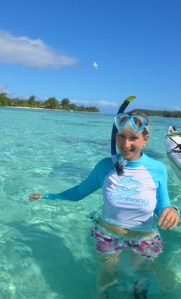 Schnorchelpause während dem Kayaken