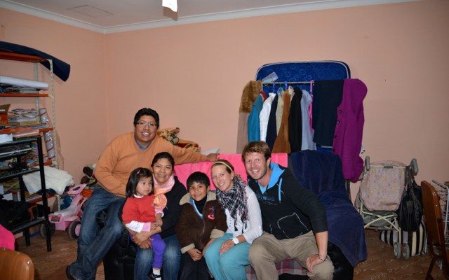 Abschiedsbild mit Pepe, Bertha und den Kindern Luciana und Mateo