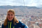 Die topmoderne Gondelbahn mit Blick auf La Paz