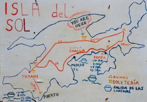 Karte der Isla del Sol