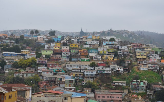 Merkmal der Stadt - farbige Häuser