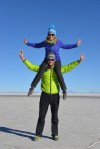 Posen in der Salar de Uyuni