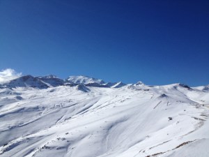 wunderschöne Aussicht im Skigebiet El Colorado