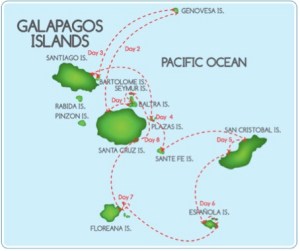 Unser Fahrplan auf Galapagos